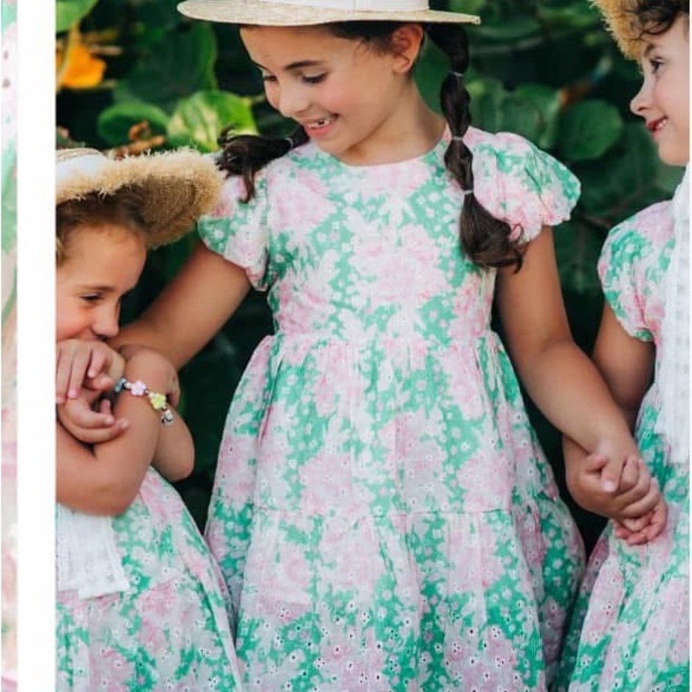 NWT! 5T SweetHoney Pink and Green Floral Dress